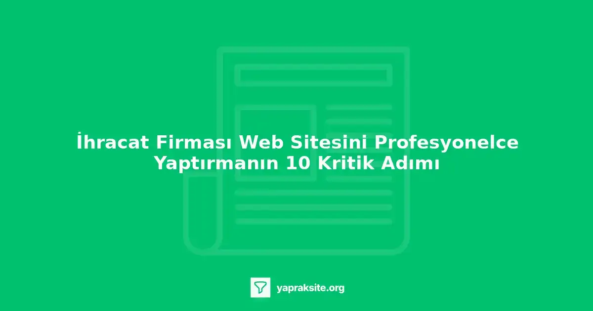 İhracat firması web sitesi yaptırma, e-ticaret, web tasarımı