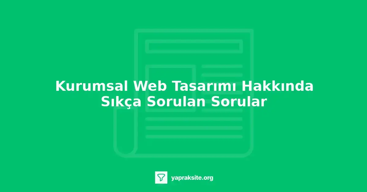 Kurumsal web tasarımı