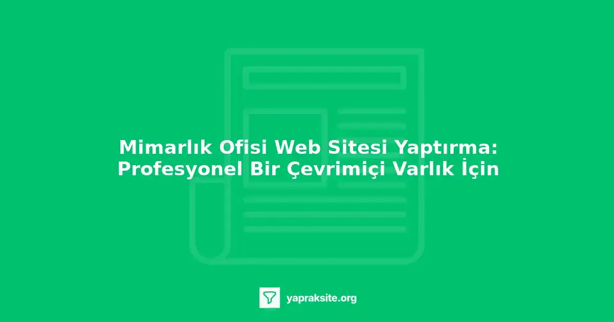 mimarlık ofisi web sitesi tasarım örnekleri