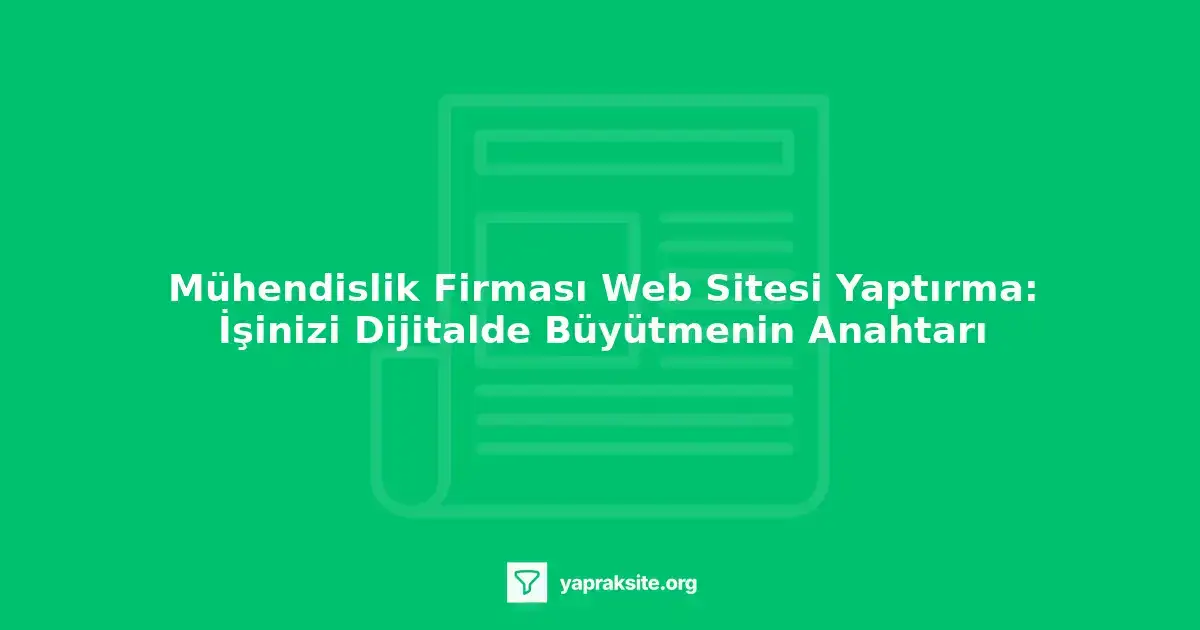 mühendislik firması web sitesi tasarım örnekleri