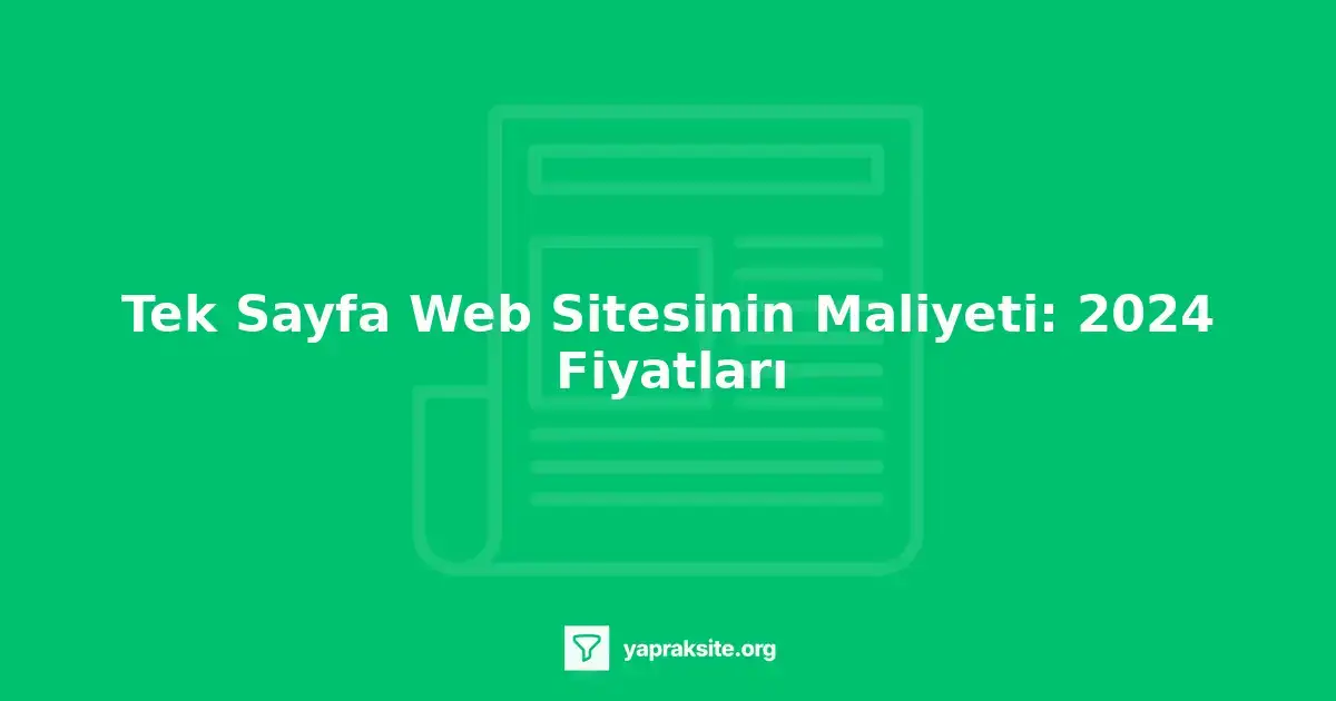 Tek sayfa web sitesi tasarımı, web sitesi geliştirme, web sitesi fiyatları