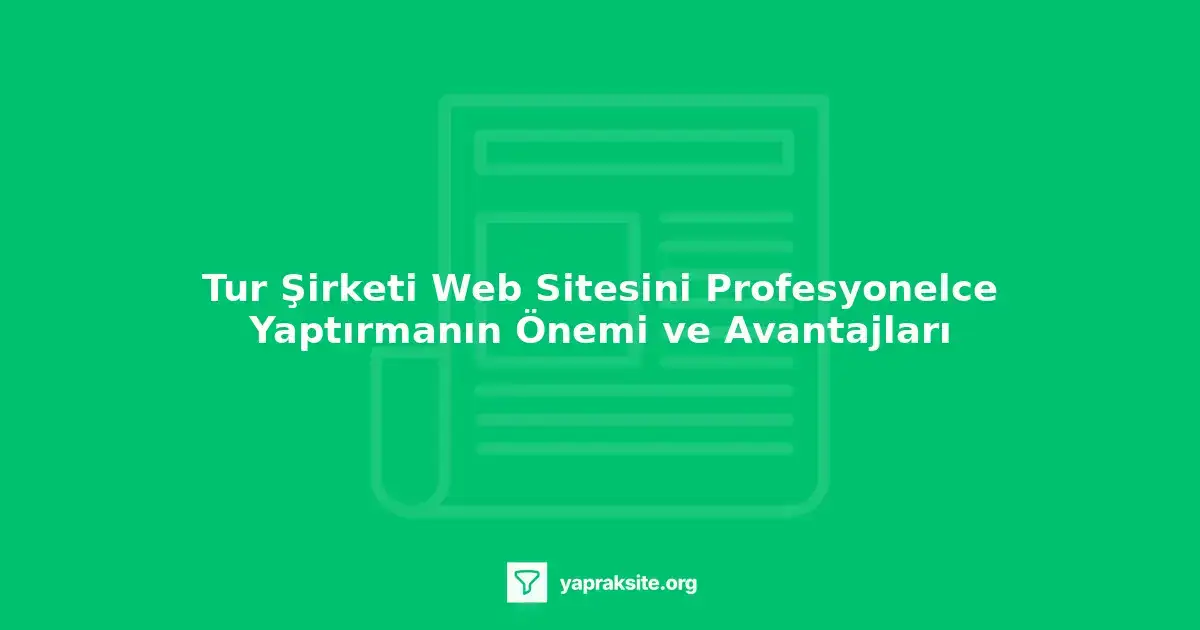 Tur şirketi web sitesi tasarımında dikkat çekici bir görünüm.