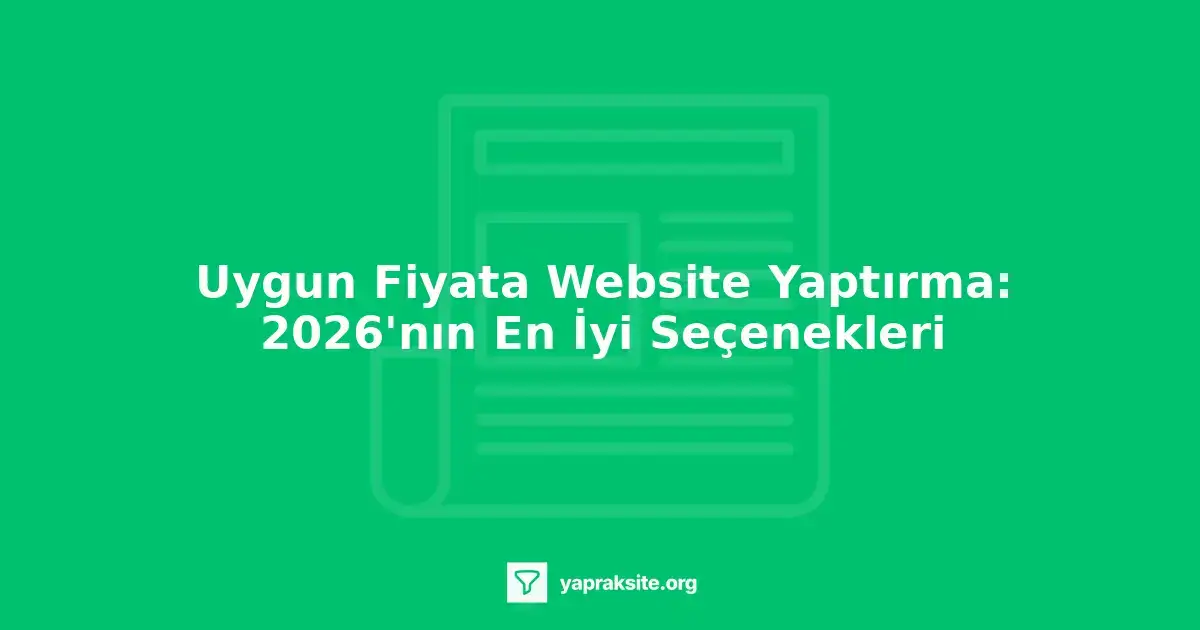 Uygun fiyatlı website yaptırma için web tasarım seçenekleri