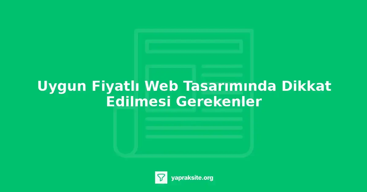 uygun fiyatlı web tasarım