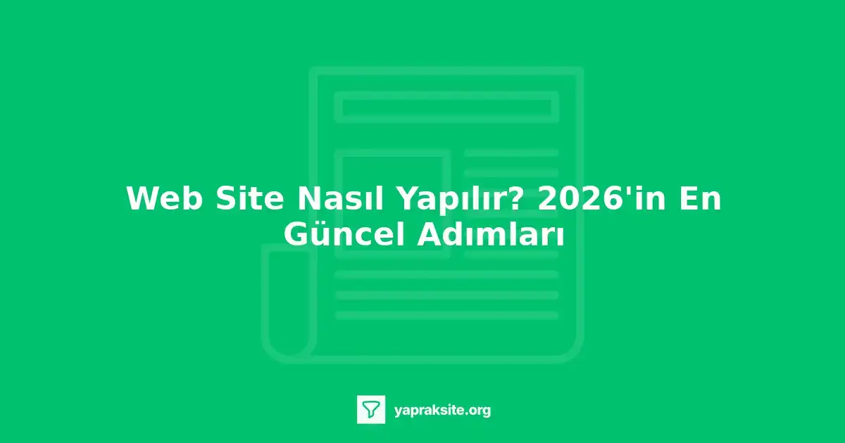 Web sitesi yapımı