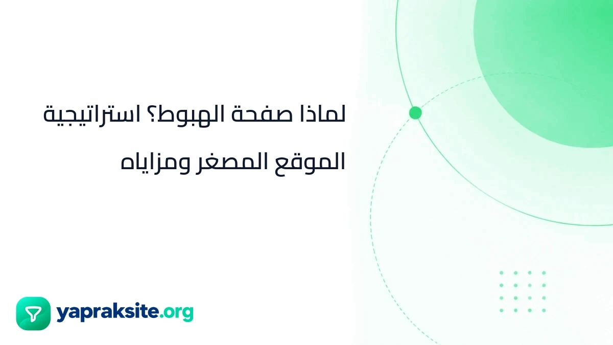 لماذا صفحة الهبوط؟ استراتيجية الموقع المصغر ومزاياه